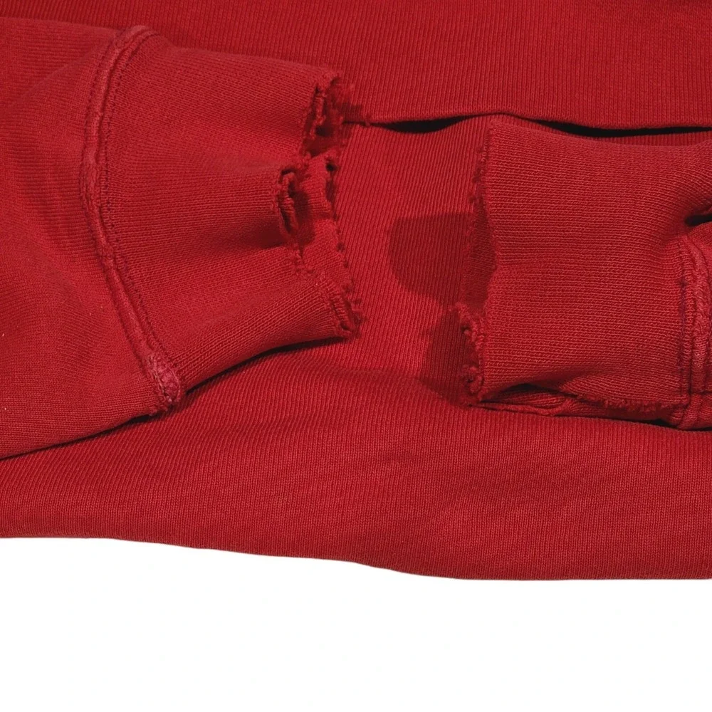 VTG‎ Levi Strauss Sweatshirt Men's Large Distressed Red 90's Thrashed